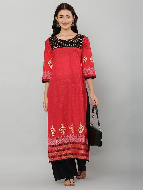 women's straight kurta - 20007309 - Standard Image - 0