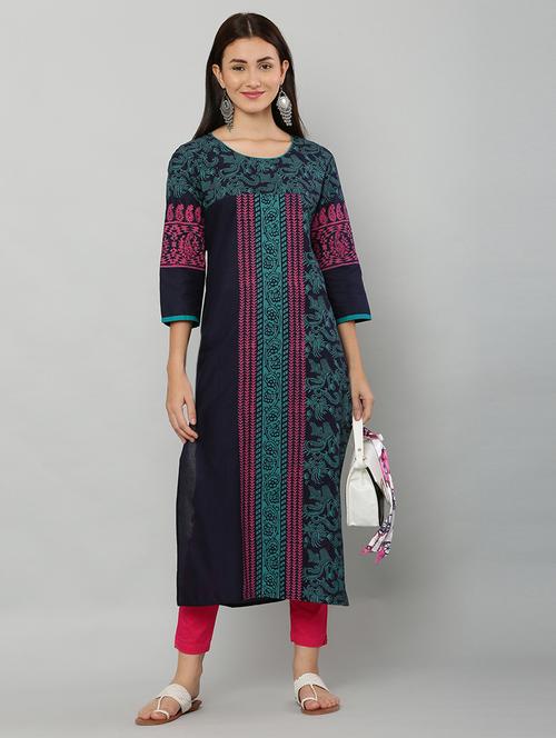 women's straight kurta - 20007316 - Standard Image - 0