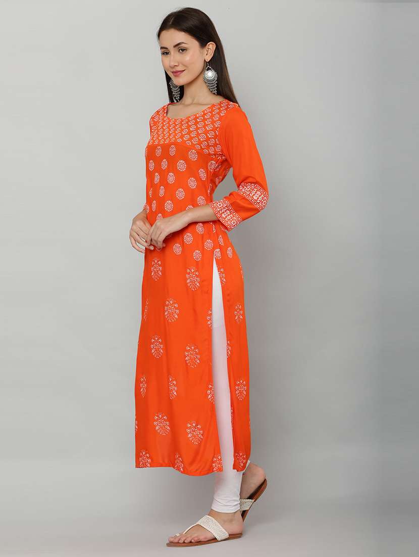 women's straight kurta - 20007318 - Standard Image - 2
