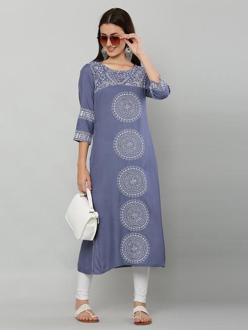 women's straight kurta - 20007319 - Standard Image - 0