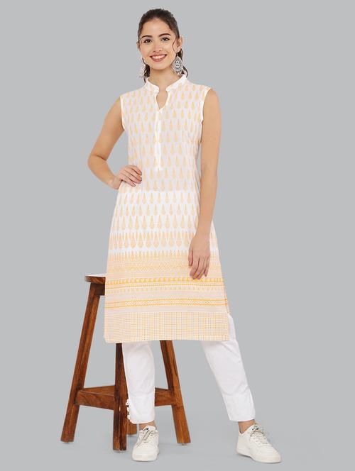 women's straight kurta - 20007328 - Standard Image - 0