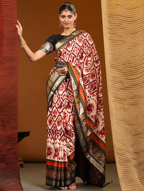 women's self design multi colored saree with blouse - 20007398 - Standard Image - 0