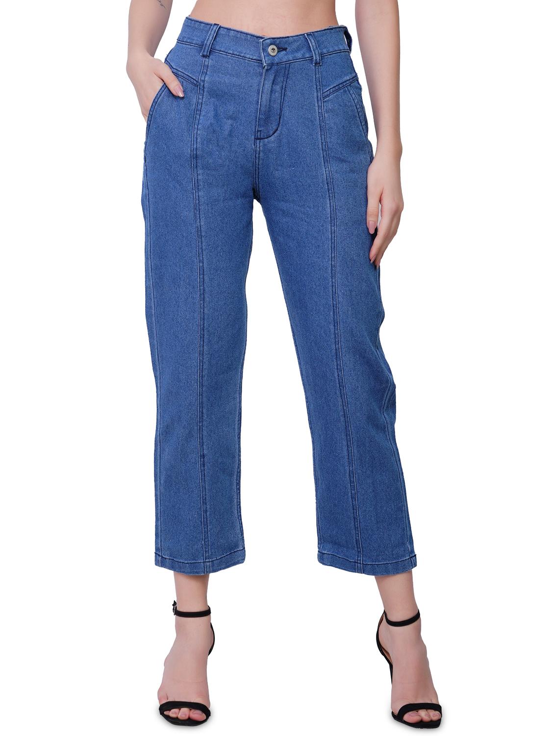 women's plain straight fit jeans - 20007558 - Zoom Image - 0