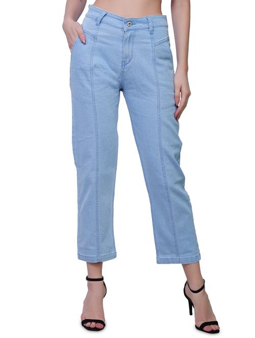 women's plain straight fit jeans - 20007559 -  Standard Image - 0