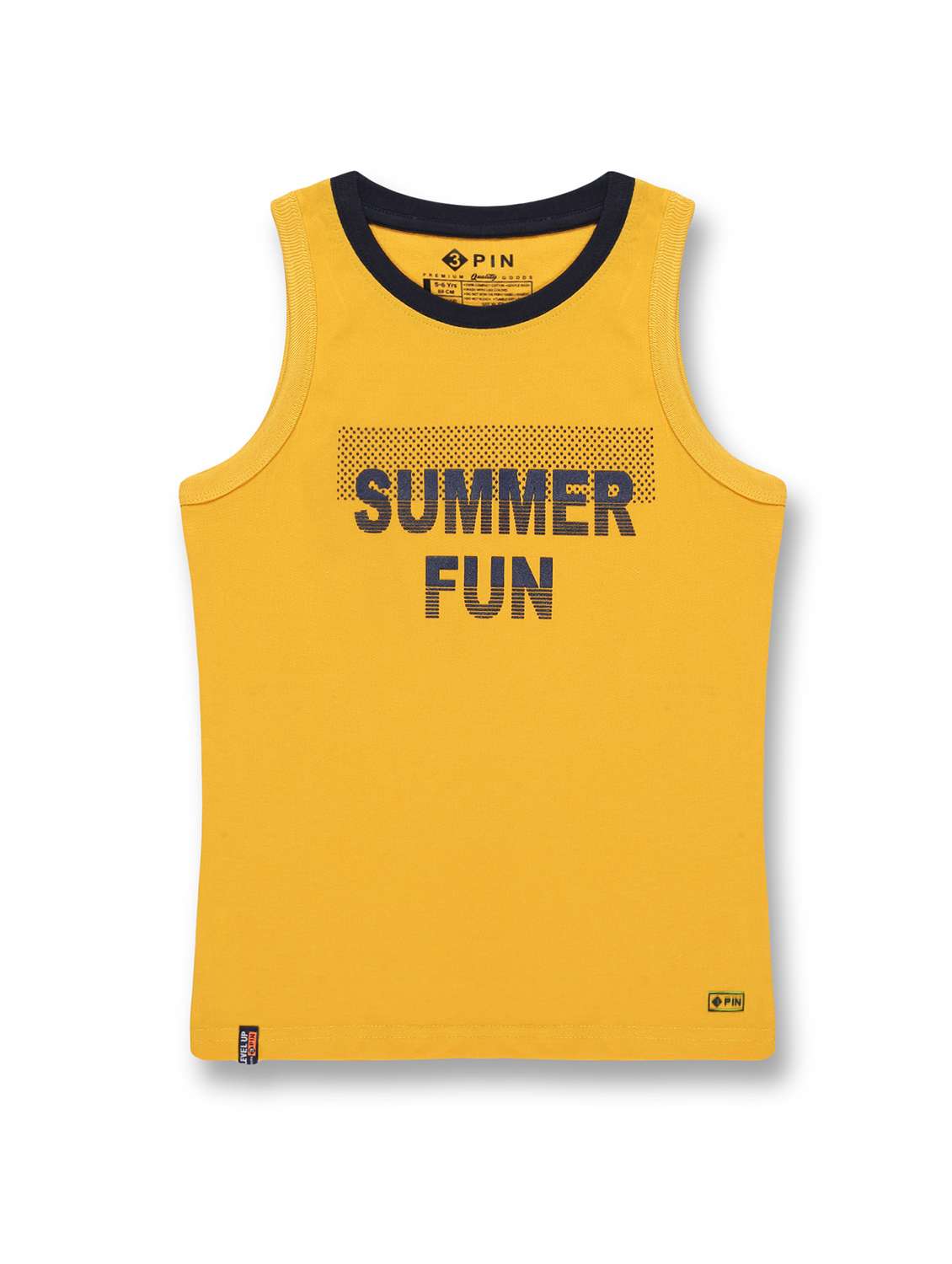 yellow  round neck printed t-shirt