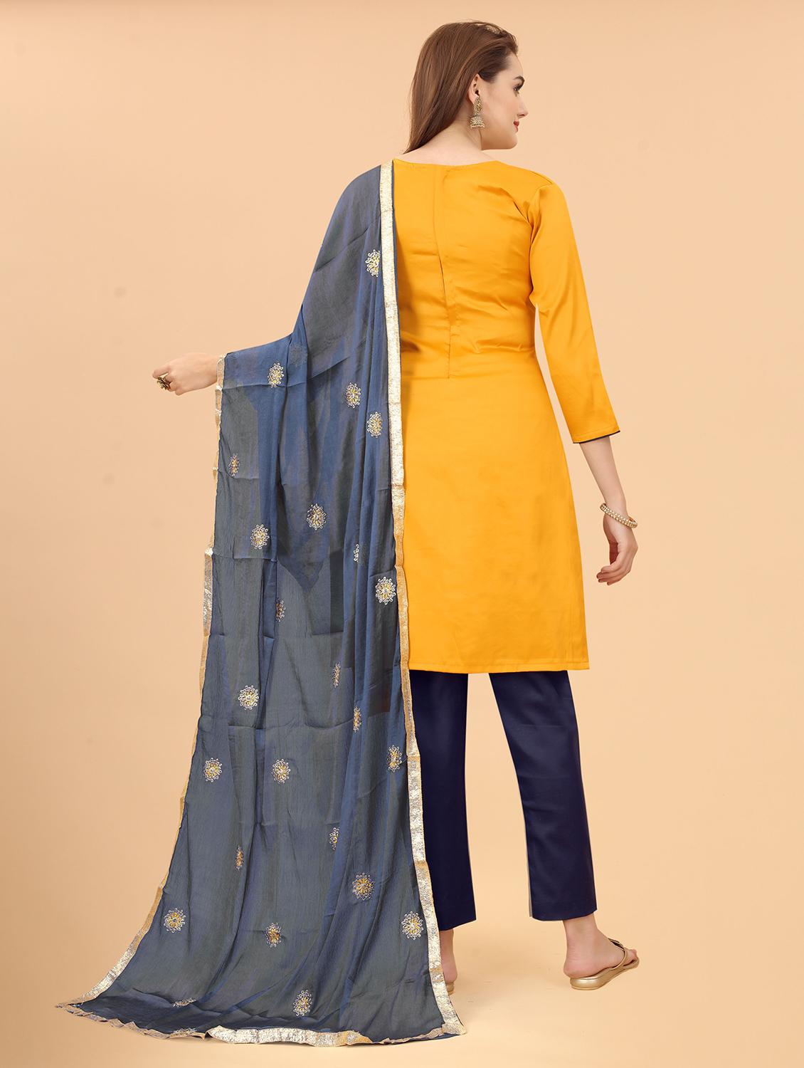 embroidered kurta pant with dupatta set - 20007796 - Standard Image - 2