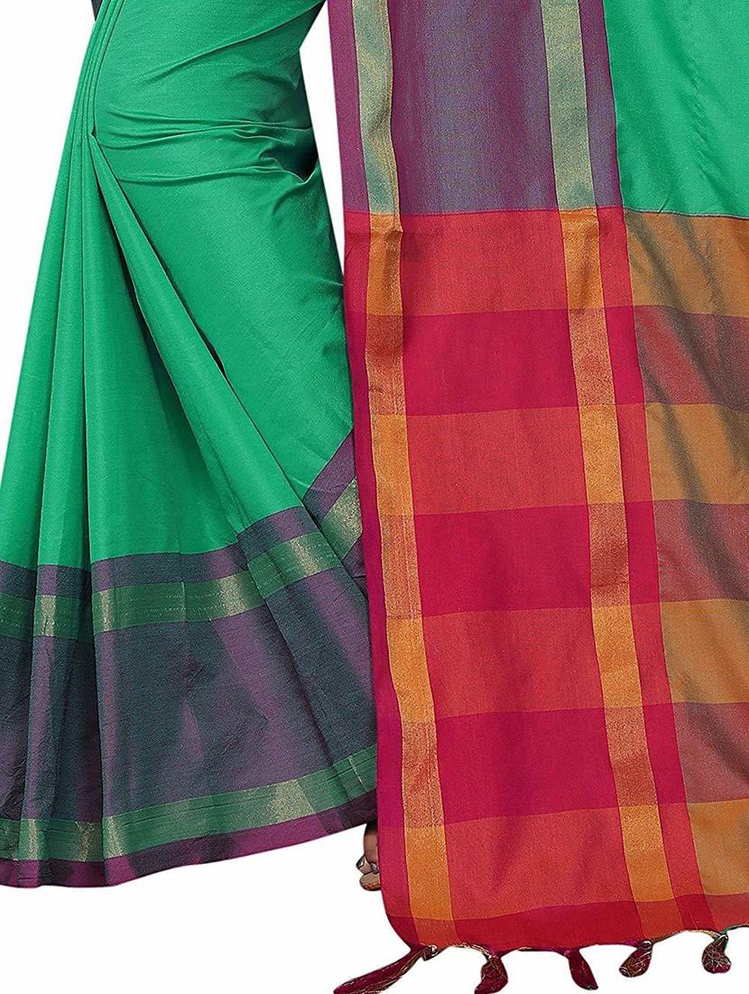 multi color woven saree with blouse - 20008064 - Standard Image - 2