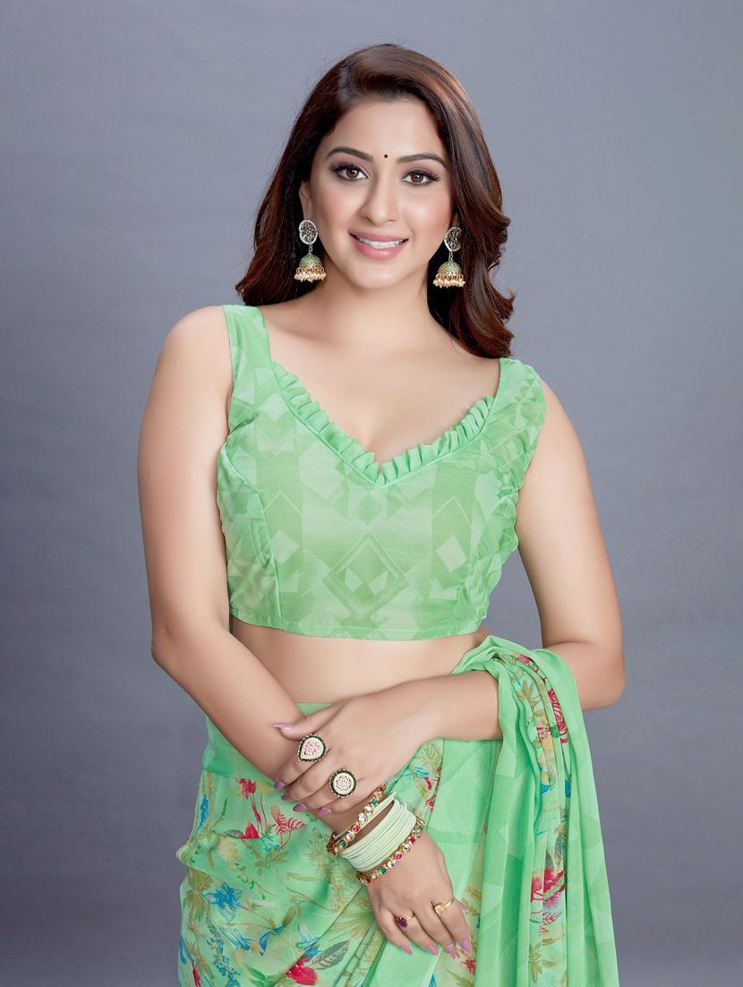 floral printed saree - 20008180 - Standard Image - 2