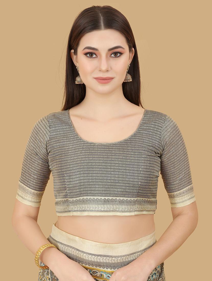 beige art silk saree with blouse - 20008316 - Standard Image - 2