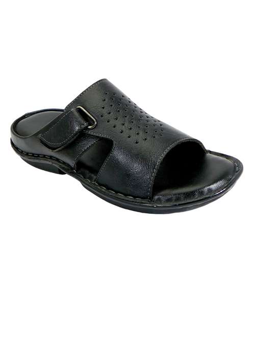 black synthetic slip on sandals - 20008650 -  Standard Image - 0
