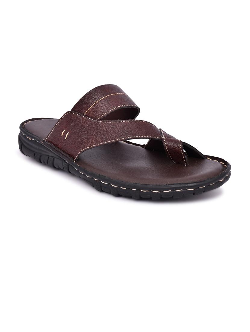 brown synthetic slip on sandals - 20008682 - Zoom Image - 0