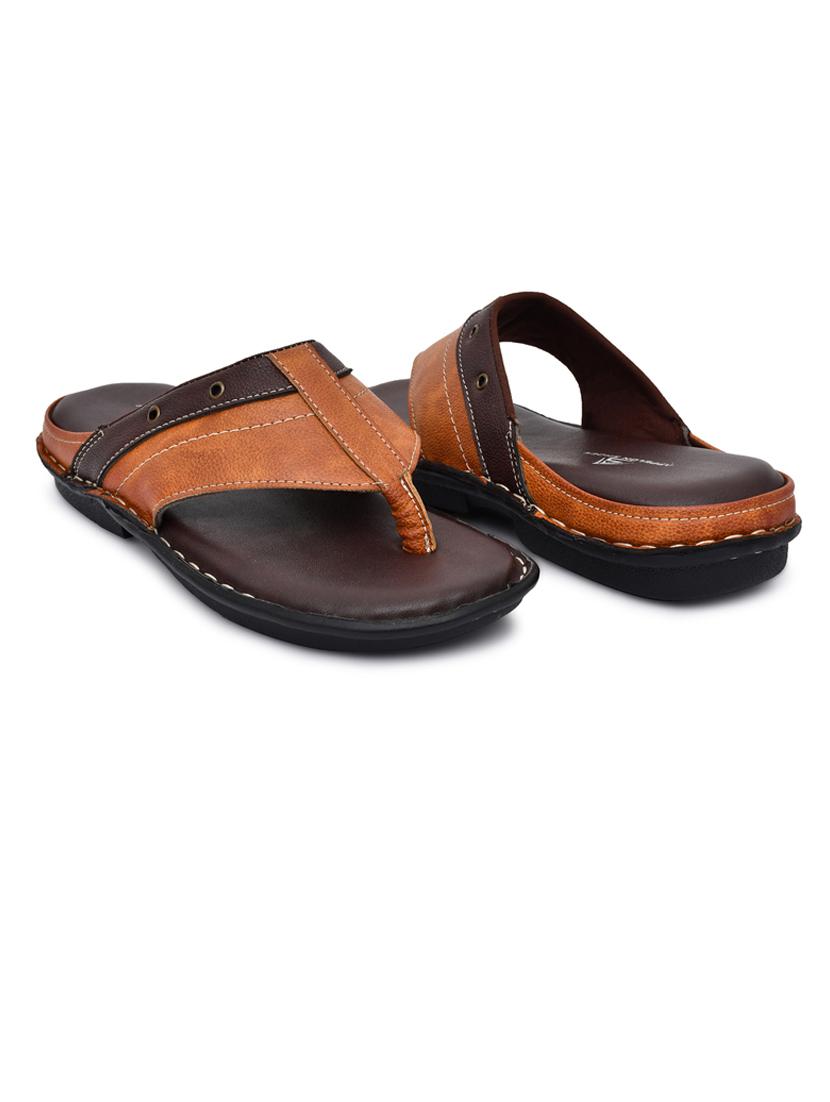 tan pu toe separator slippers - 20008759 - Standard Image - 2