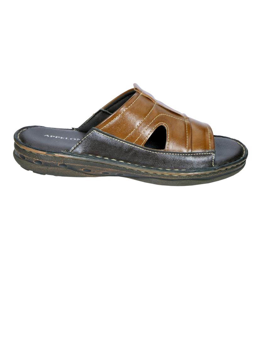 tan synthetic slip on sandals - 20008788 - Standard Image - 2