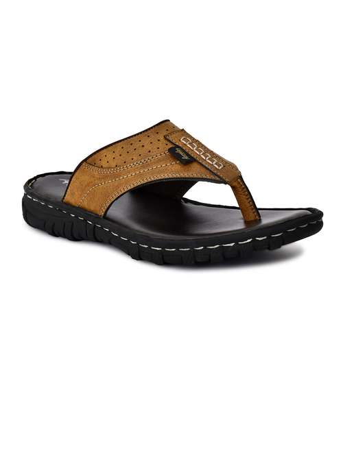 tan pu toe separator slippers - 20008792 - Standard Image - 0