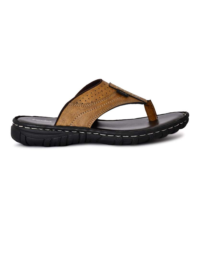 tan pu toe separator slippers - 20008792 - Standard Image - 2