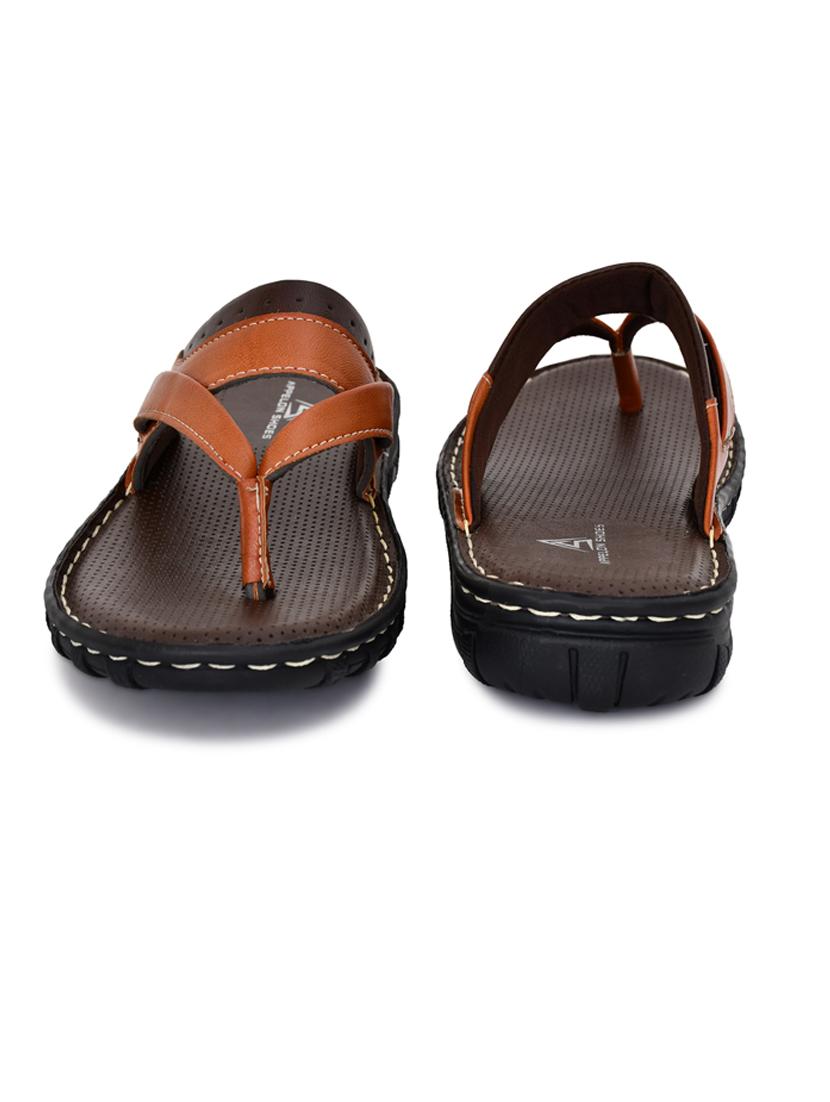 tan pu toe separator slippers - 20008803 - Standard Image - 2