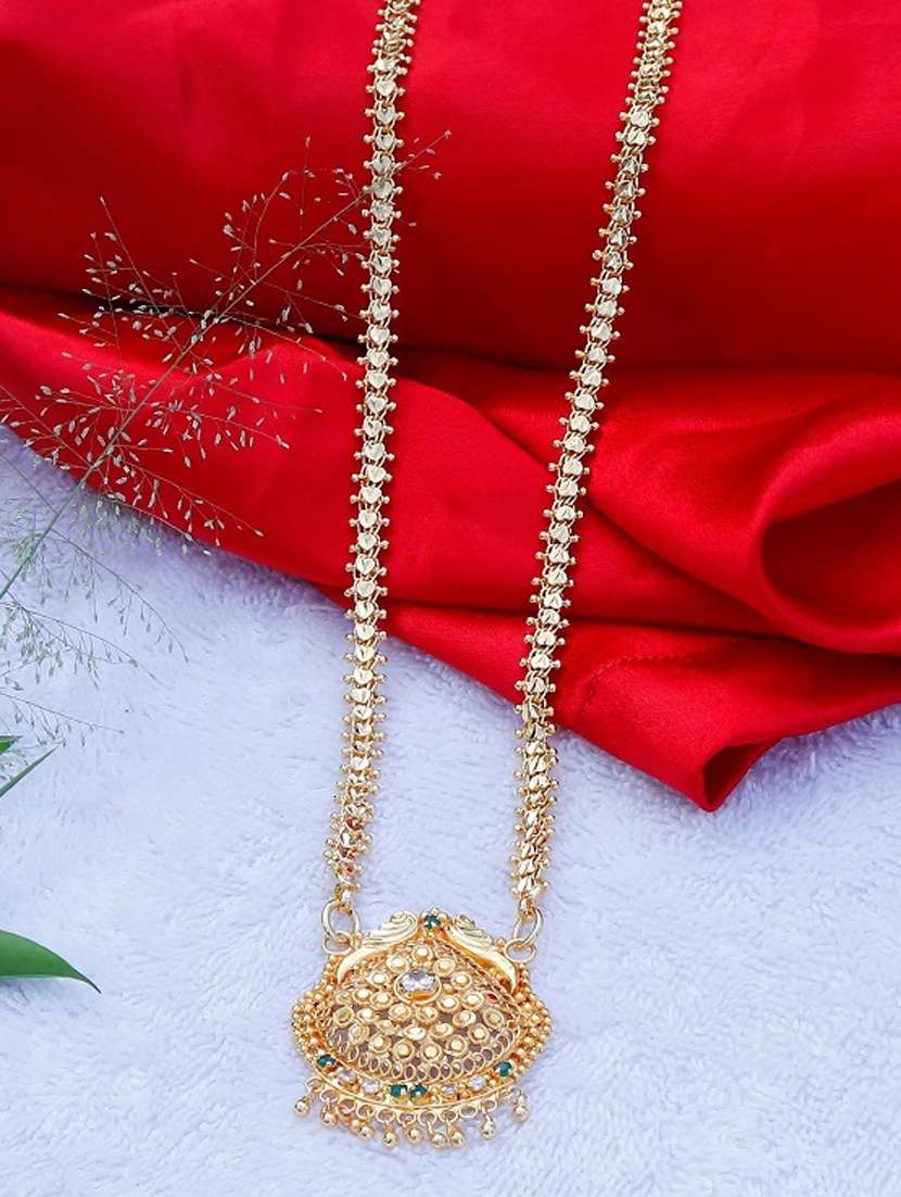 gold brass chain necklace