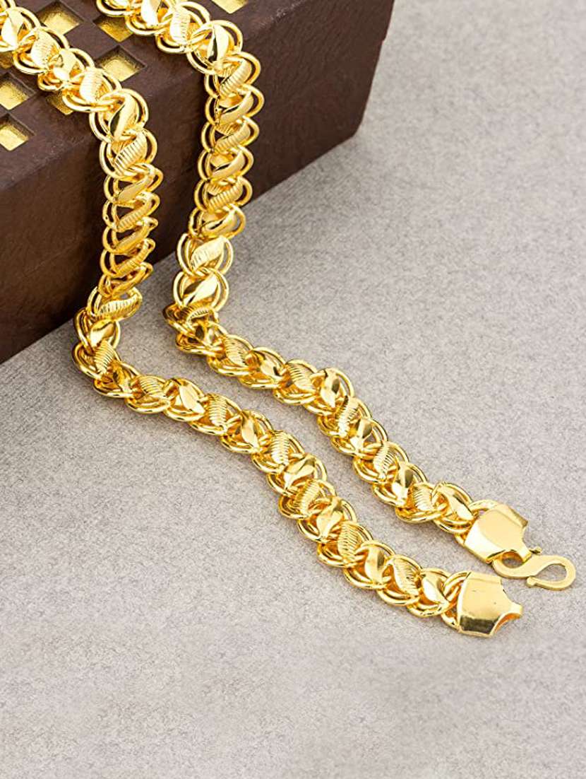 gold brass chain necklace