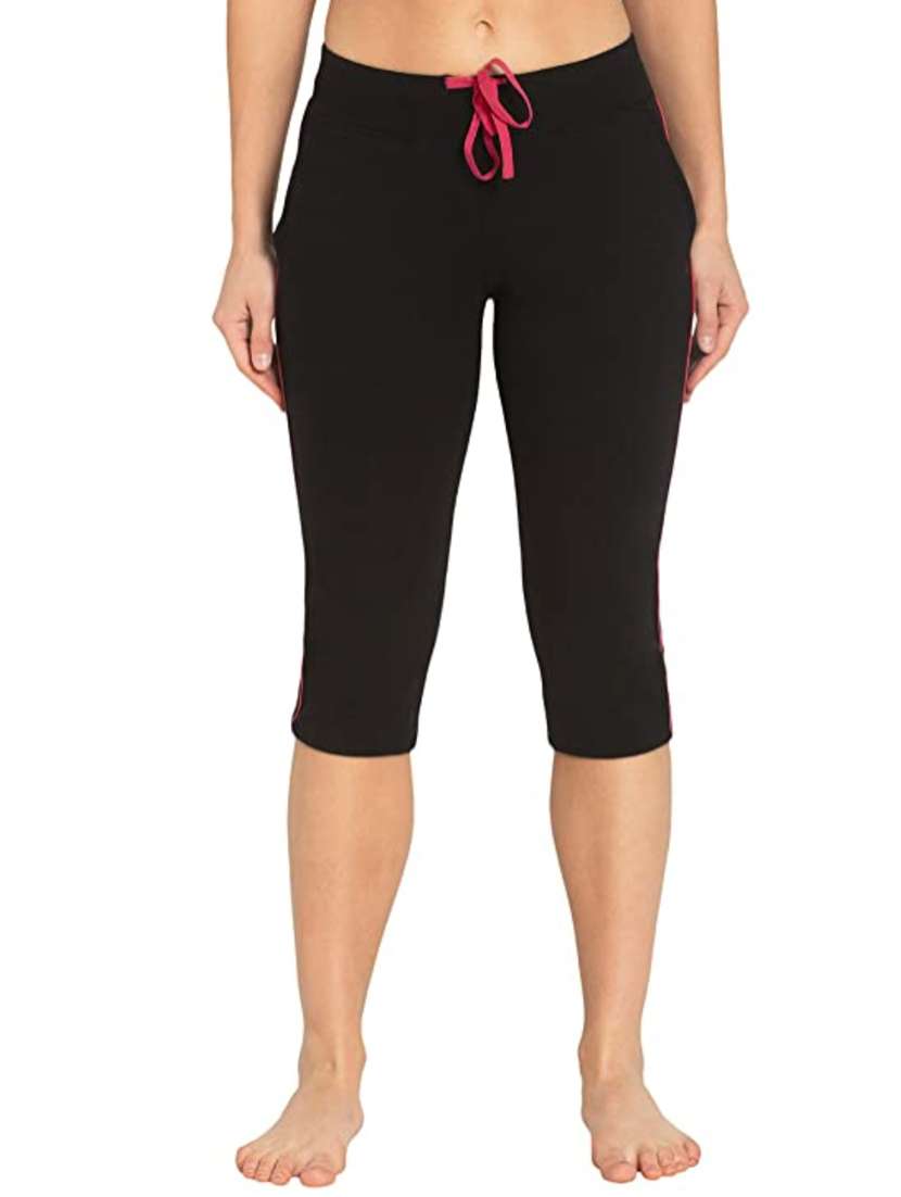 black cotton regular capris