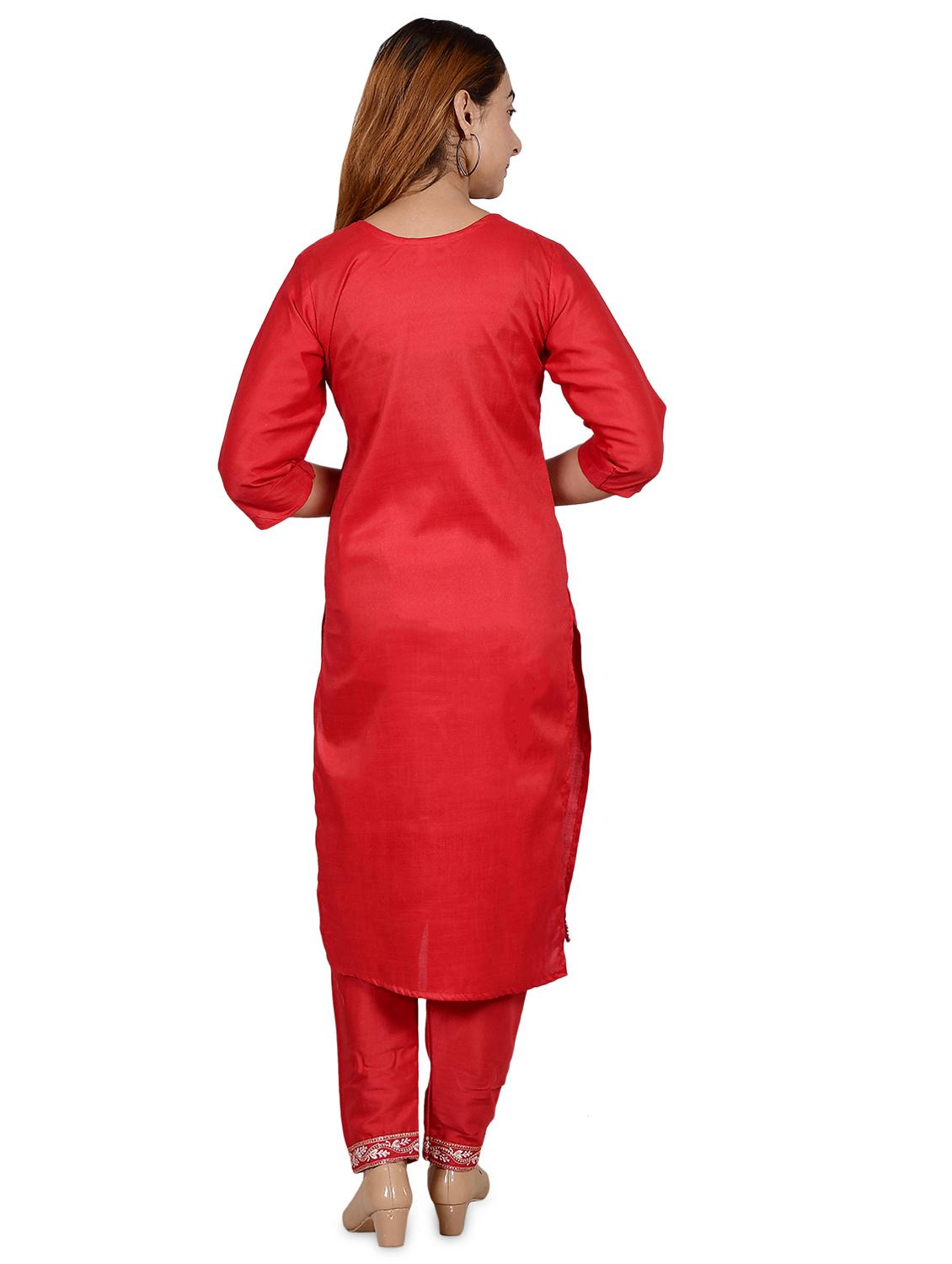 roun neck kurta pant set - 20009455 - Standard Image - 2