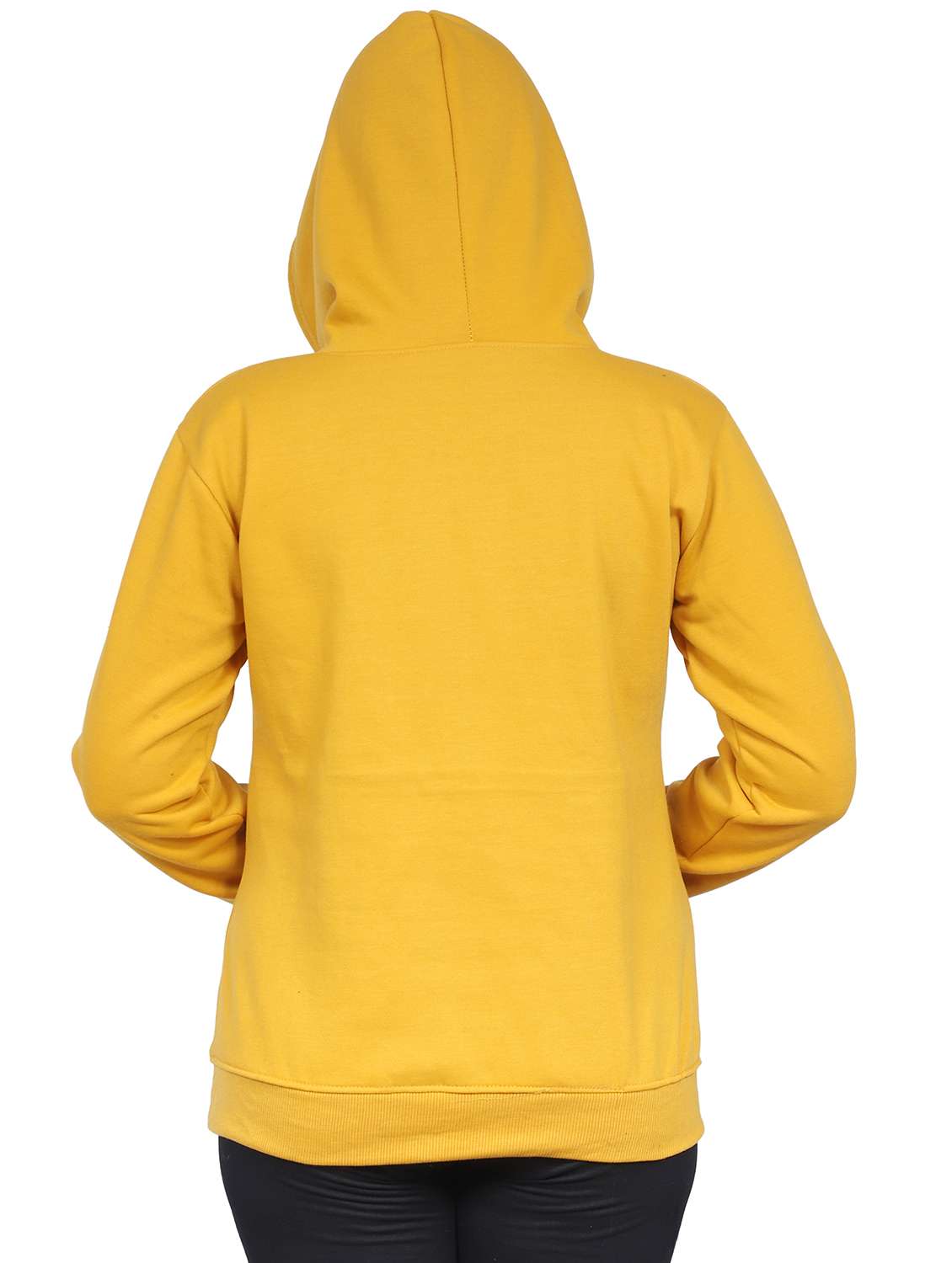 yellow printed hooded neck sweatshirt - 20009512 - Standard Image - 2