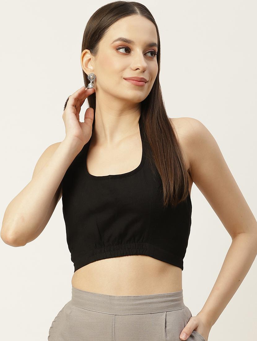 women black halter neck blouse - 20009549 - Zoom Image - 0