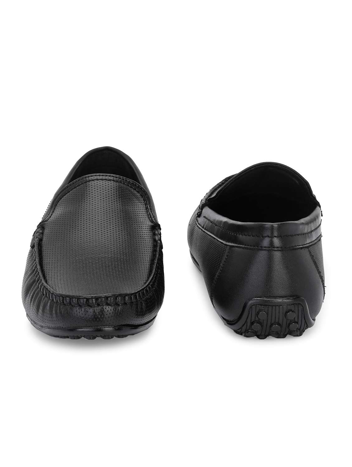 black solid slip on loafer - 20009651 -  Standard Image - 2