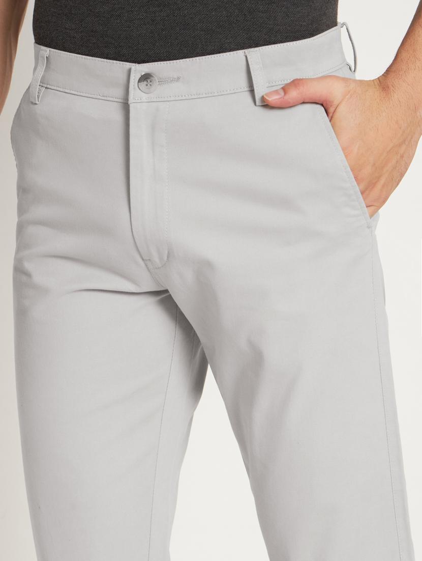 grey cotton chinos casual trousers - 20009712 - Standard Image - 7