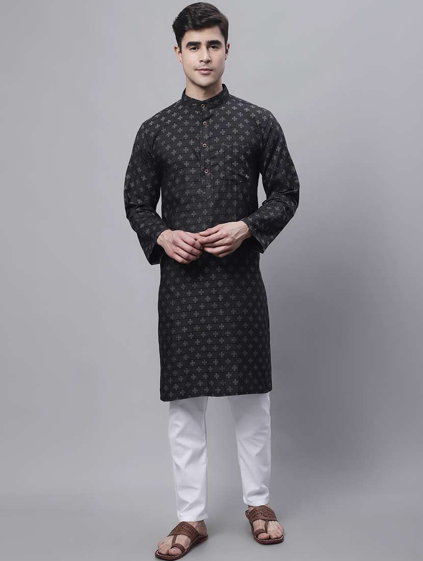 mandarin neck printed long kurta