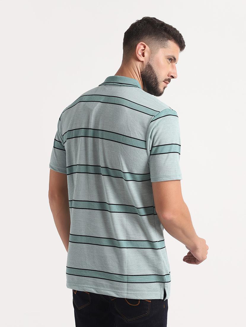 mens striped polo t-shirt - 20010075 - Standard Image - 2