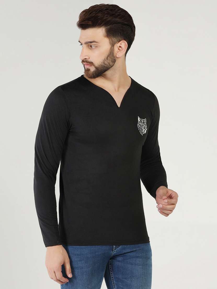 v-neck solid regular t-shirt - 20010121 -  Standard Image - 2