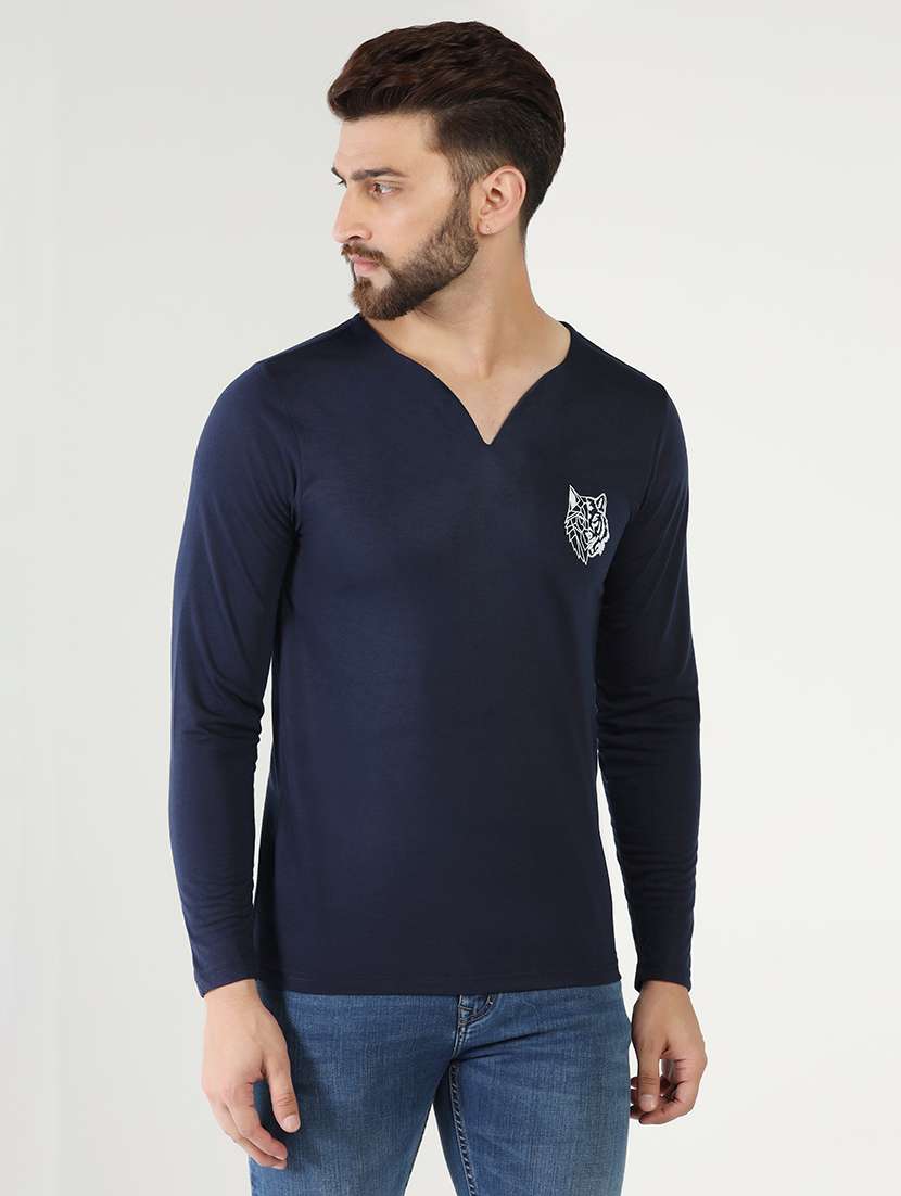 v-neck solid regular t-shirt - 20010126 -  Standard Image - 2