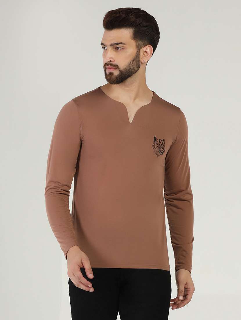 v-neck solid regular t-shirt - 20010127 -  Standard Image - 2