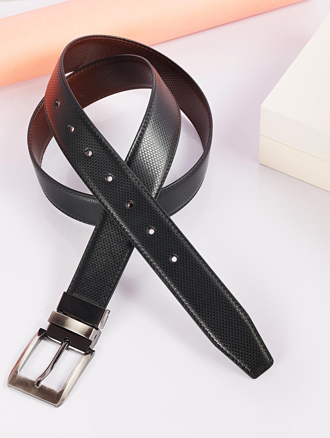 men black leather belt - 20011520 - Standard Image - 2