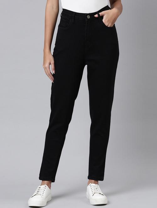 women's plain mom fit jeans - 20011584 -  Standard Image - 0