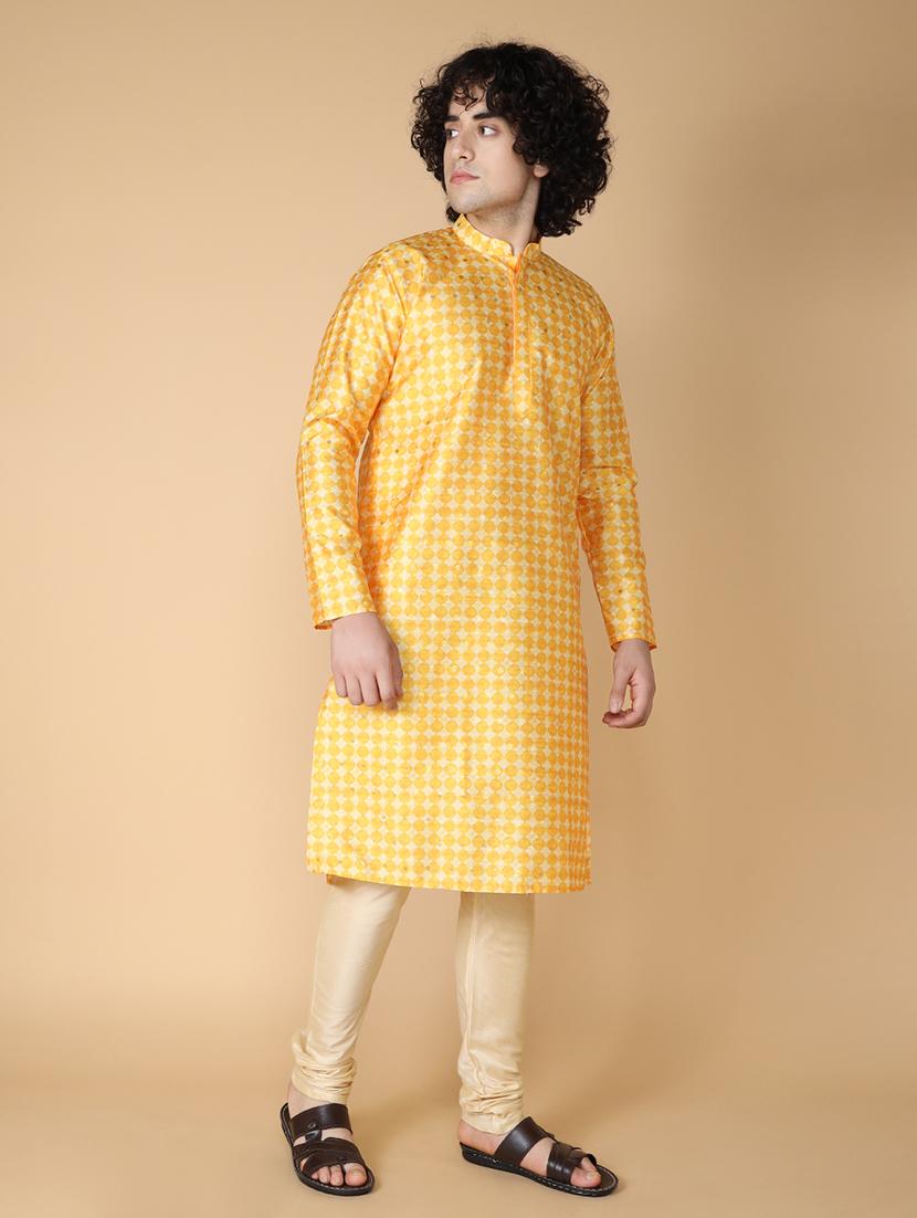 mandarin neck printed long kurta - 20011612 - Standard Image - 2