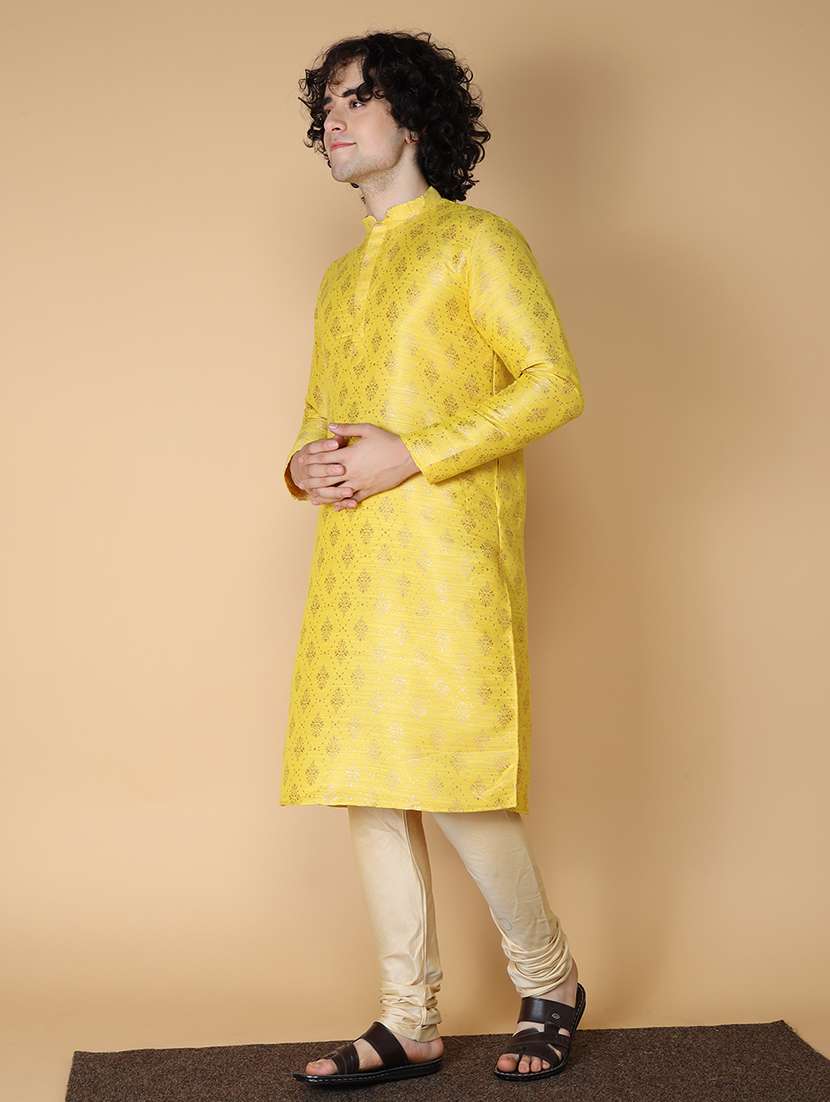 men self design kurta churidar ethnic wear set - 20011750 -  Standard Image - 2