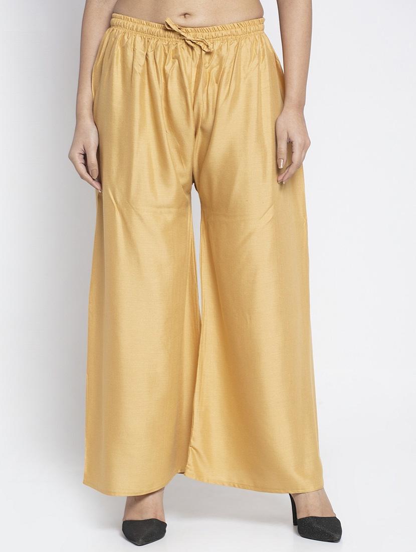 beige rayon palazzos - 20011798 - Zoom Image - 0