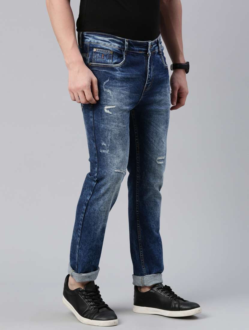 mens slim fit distressed jeans - 20011918 -  Standard Image - 2