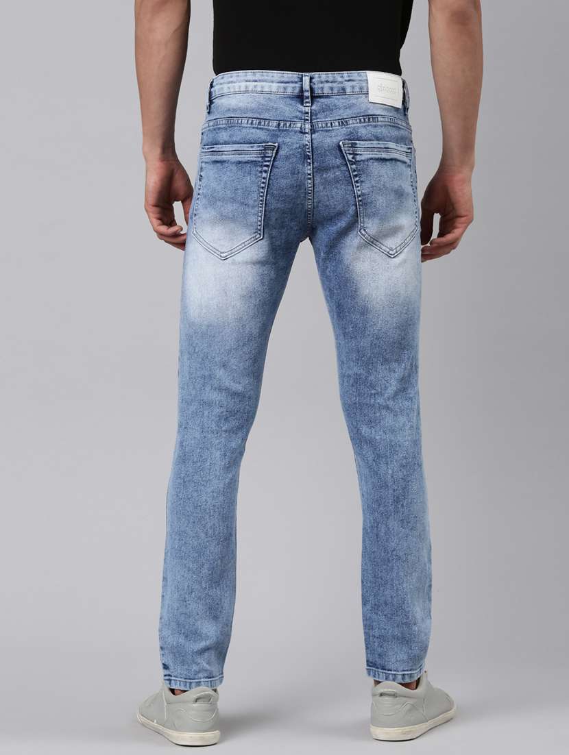 Mens Slim Fit Distressed Jeans