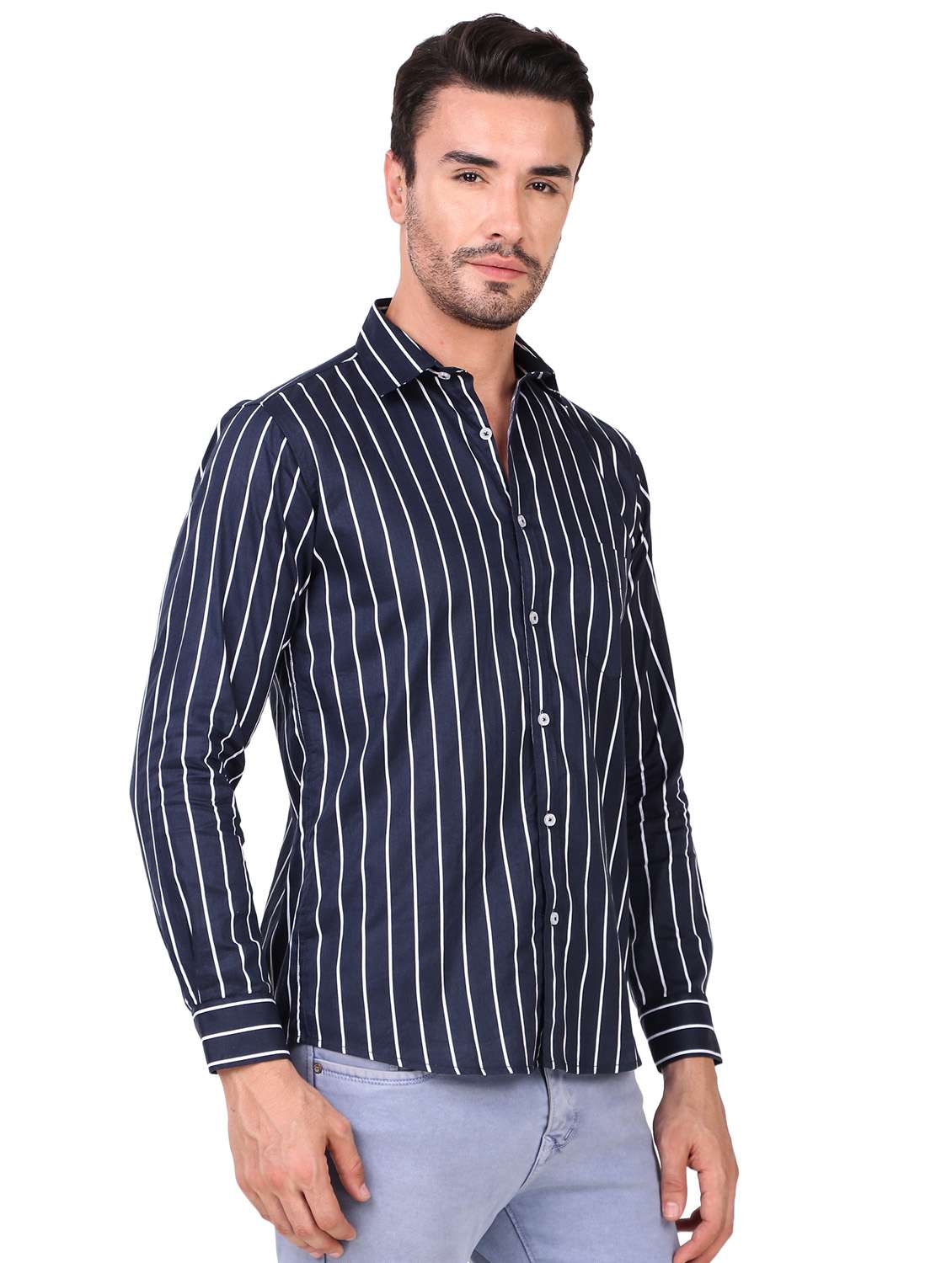 mens stripes casual shirt - 20012052 -  Standard Image - 2