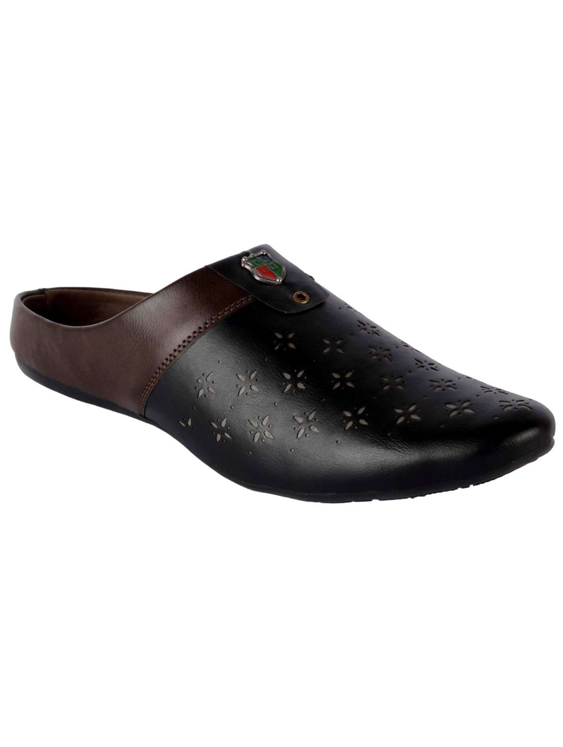 black patent leather slip on shoes