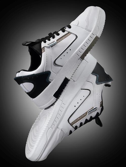 white synthetic lace up sneakers - 20012891 -  Standard Image - 0