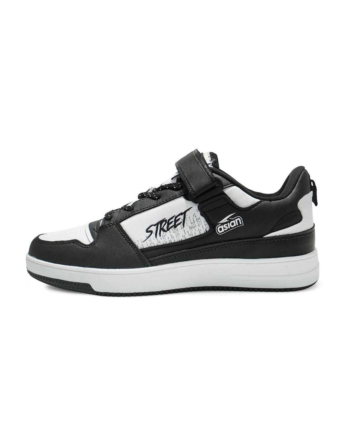 black synthetic lace up sneakers - 20012893 - Standard Image - 2