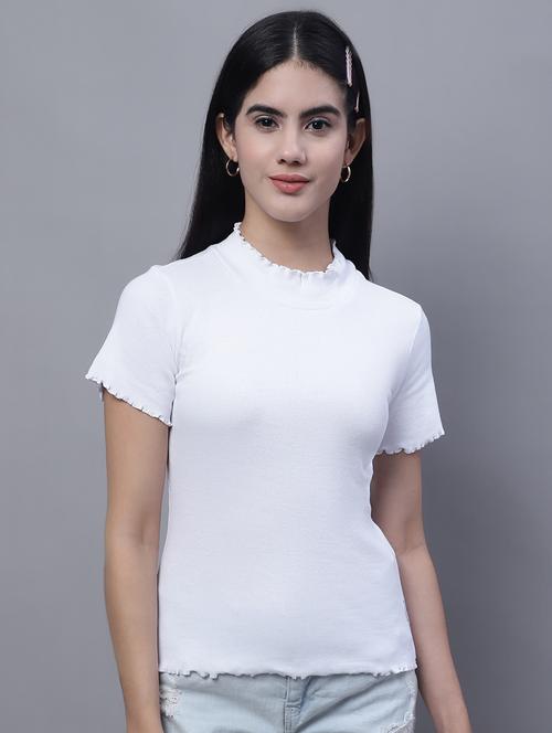 women's straight mock neck top - 20013032 -  Standard Image - 0