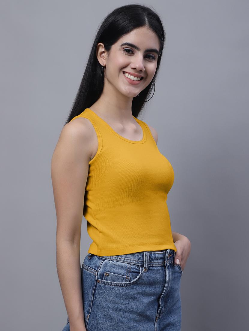 women's plain round neck top - 20013054 - Standard Image - 2