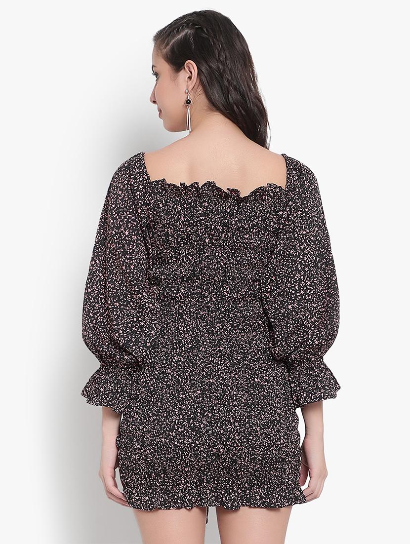 women's bodycon micro print dress - 20013421 - Standard Image - 2