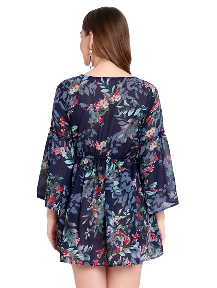 women's fit & flare floral dress - 20013446 - Standard Image - 2