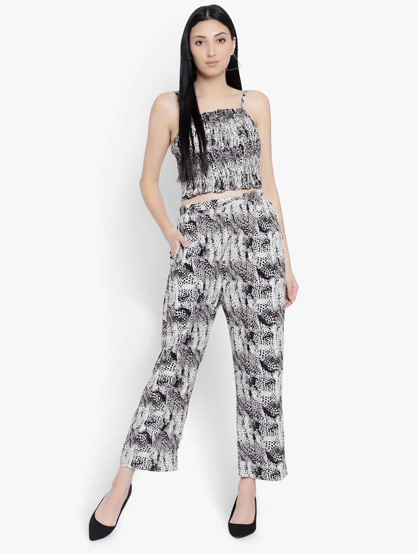 cami neck printed top and palazzos set