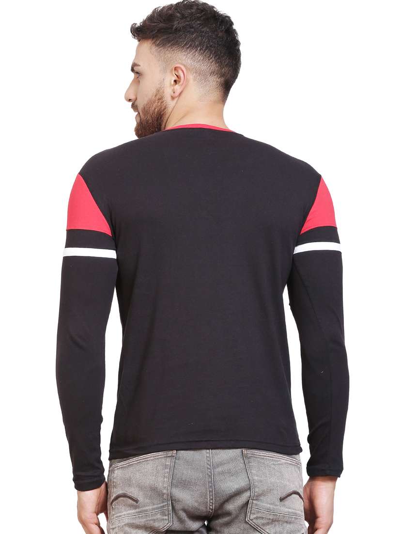 color block long sleeves t-shirt - 20014382 -  Standard Image - 2